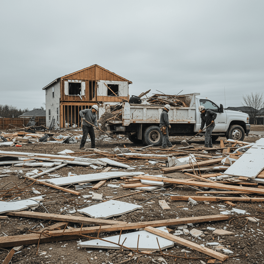 Construction debris removal