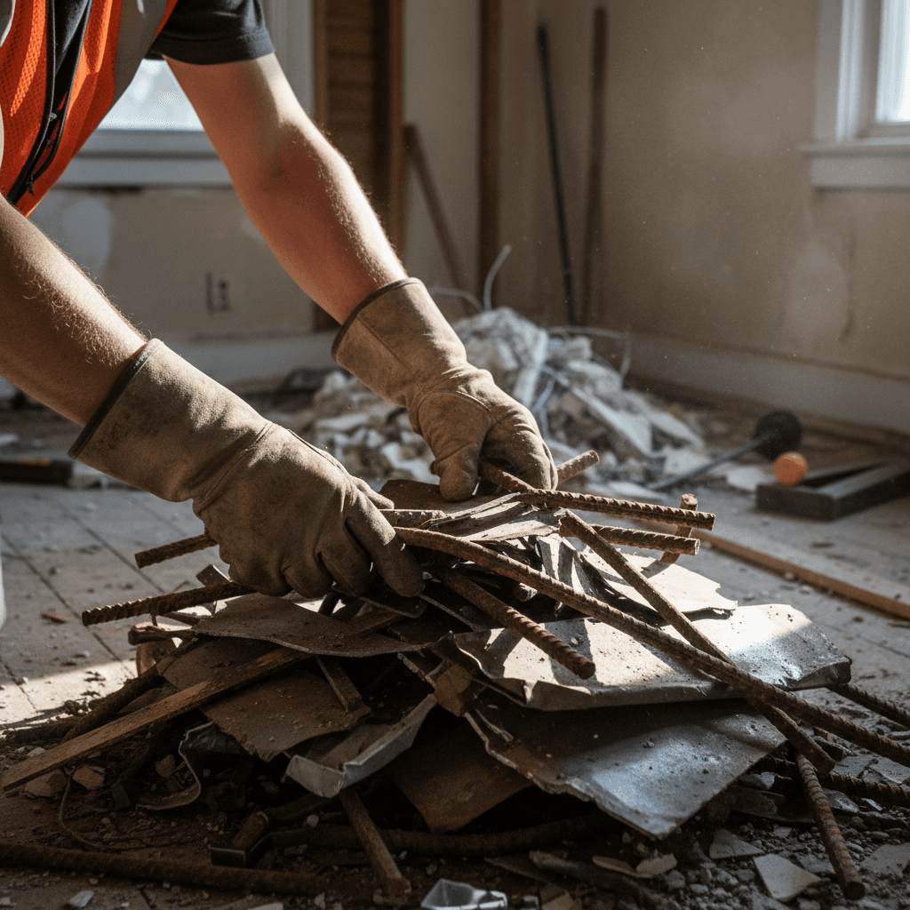 Construction debris removal - renovation waste and materials