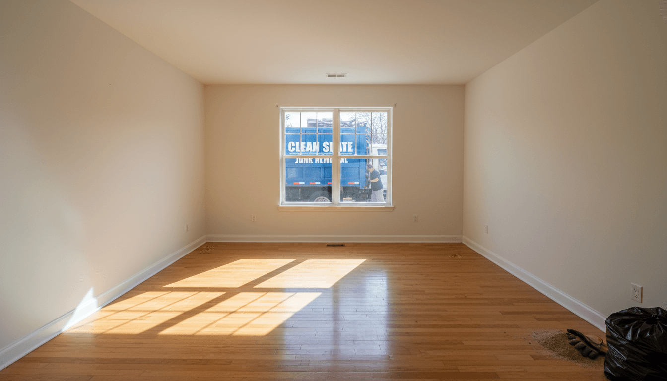 Apartment cleanout - empty residential space after junk removal
